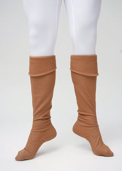 Stretch Canvas boots with cuff overlay