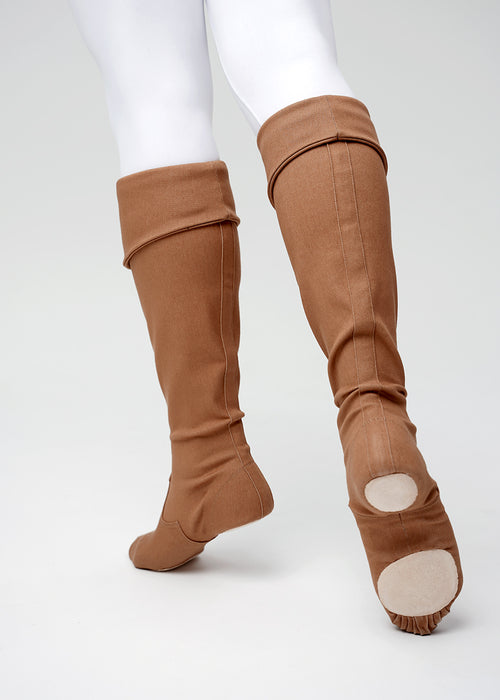 Stretch Canvas boots with cuff overlay