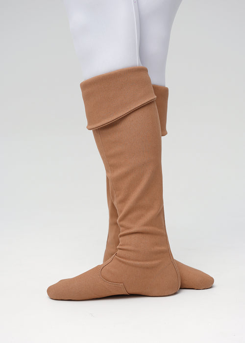 Stretch Canvas boots with cuff overlay