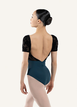 LITTLE SEBILLE, Cap sleeve leotard