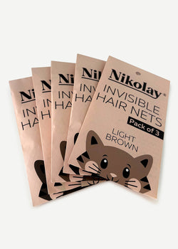 Nikolay Invisible Hair Nets, Pack of 3