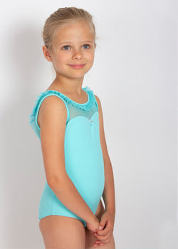 BELKA, Tank Leotard with edge rouging detail