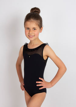 BELKA, Tank Leotard with edge rouging detail