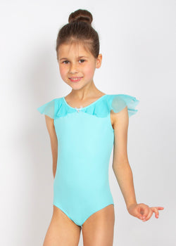 BELLE, Tank-style Leotard with shoulder overlay