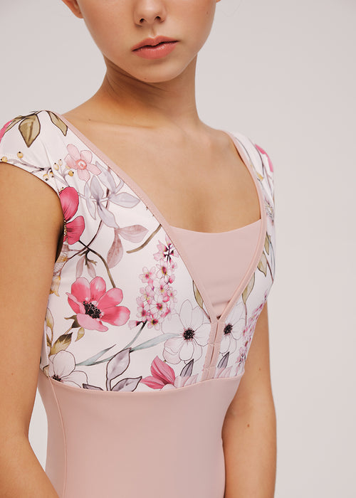 LITTLE RENATA, Extended sleeve leotard